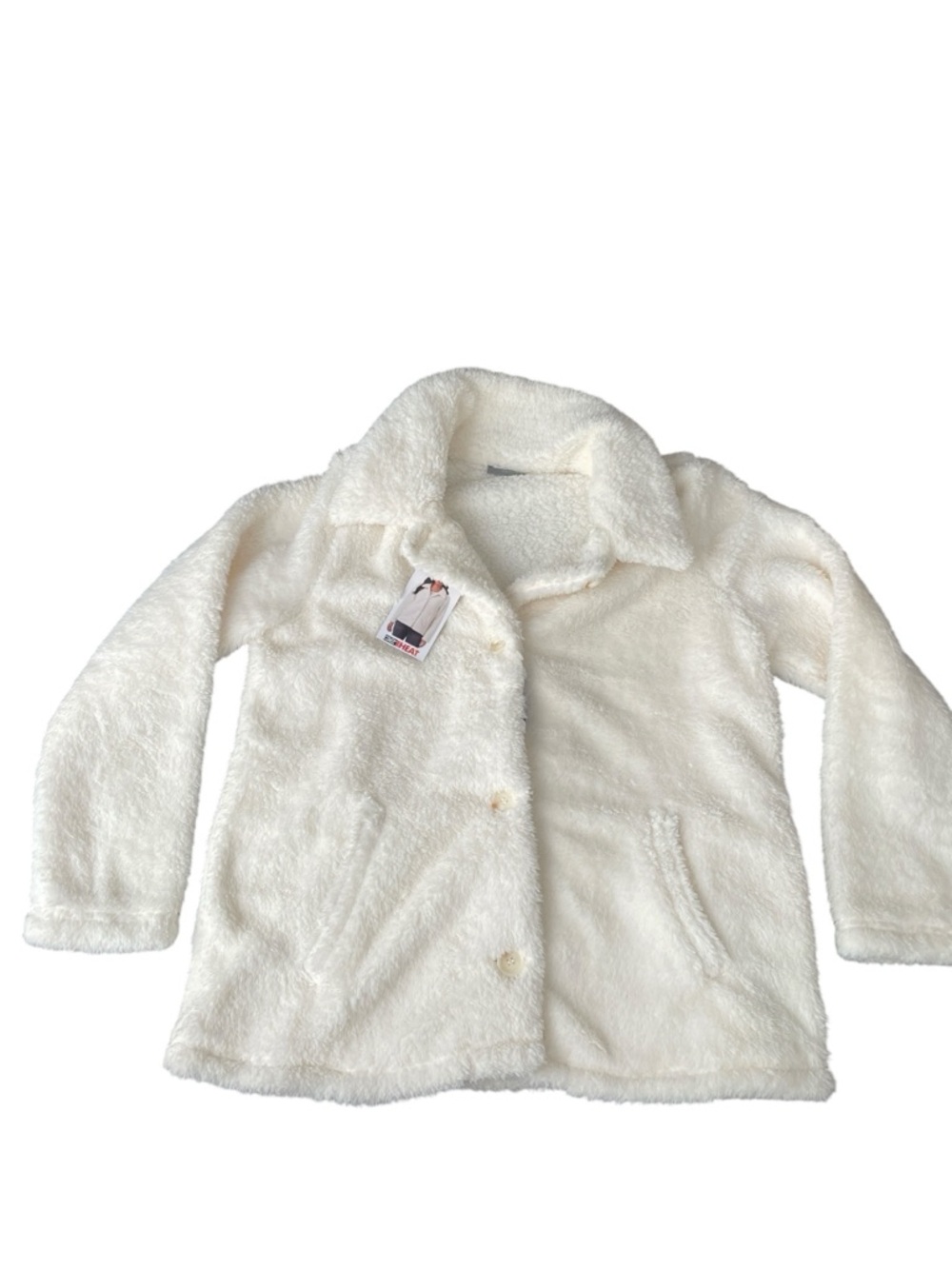 32 Degrees Heat Women's Cozy Faux Fur Button Front Jacket / Fleece - Picture 2 of 4